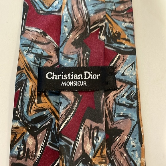 Christian Dior Monsieur All Silk Tie Fabric Woven in Italy Made in USA-Men’s - Picture 3 of 7
